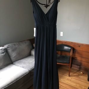 Azazie Tanicia dark navy size 8